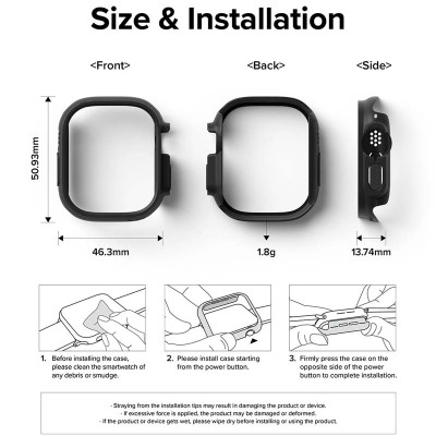 Bộ 2 Ốp dành cho Apple Watch Ultra 2/1 RINGKE Slim - Hàng Chính Hãng