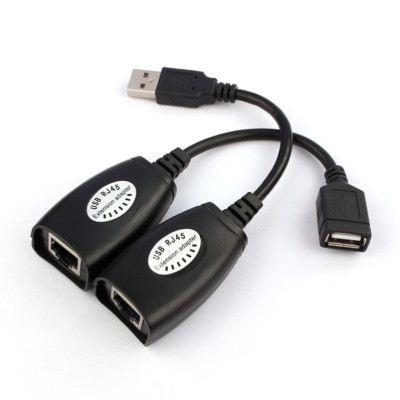 Bộ nối dài USB 30m bằng dây mạng - Hàng Nhập Khẩu