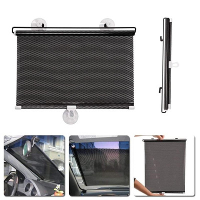 Màn Che Chống Nắng Ô Tô Rèm Cuộn Che Nắng Có Nút Hít Hít Kính 58x125cm (lớn)