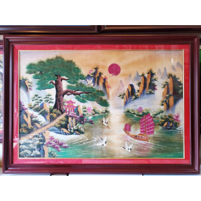 TRANH ĐÁ TỰ NHIÊN - PHONG CẢNH THUẬN BUỒM XUÔI GIÓ