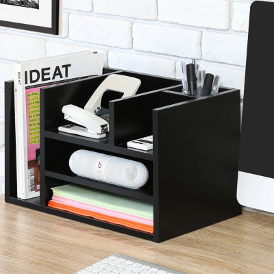 Kệ sách gỗ kệ sách mini trang trí bàn làm việc SMLIFE Atonio