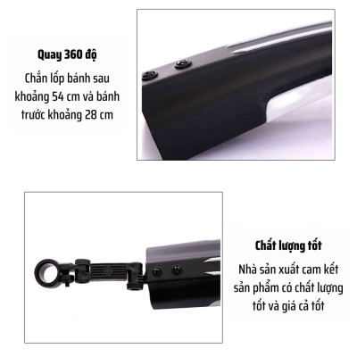 Dè chắn bùn xe đạp thể thao - 2 chiếc TRƯỚC VÀ SAU - Chính hãng dododios