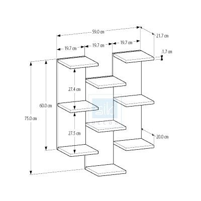 Kệ Gỗ Trang Trí Treo Tường 9 Tầng Thương Hiệu SIB Decor KT513