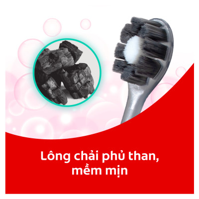 Bộ 2 Bàn chải Cushion Clean Twin Charcoal lông chải kháng khuẩn