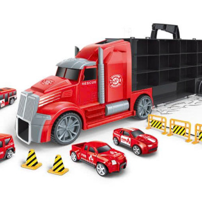 TOYSTAR - 666-03G Bộ mô hình xe ô tô chuyên chở - cứu hộ (KT 59x11x20cm)