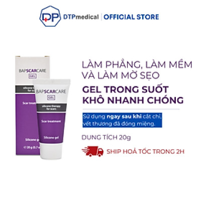 Kem giúp giảm sẹo lồi, sẹo phì đại, sẹo bụng sau phẫu thuật - Bapscarcare (Tuýp 20g)