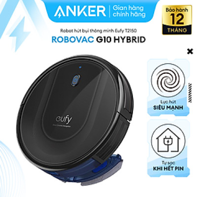 Robot Hút Bụi, lau nhà  Eufy Robovac G10 Hybrid T2150E11 - Hàng Chính Hãng
