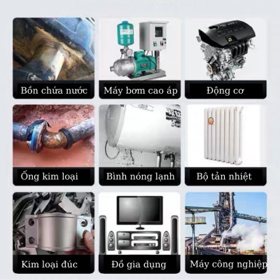 Bộ 2 lọ Keo hàn nối vá sắt, thép, kim loại, dán đa năng mọi vật liệu nhựa gỗ hàn vết nứt vỡ hiệu quả cao
