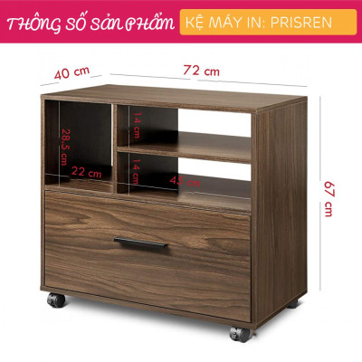 Kệ để máy in gỗ hiện đại SMLIFE Prisren