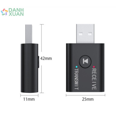 Thiết bị thu phát bluetooth 5.0 không dây hai chiều USB laptop PC ô tô phát nhạc D878 ( hàng nhập khẩu )  