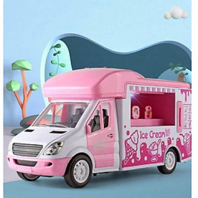 TOYSTAR - 666-01P Mô hình Xe bán kem, Xe ô tô đồ chơi cho bé