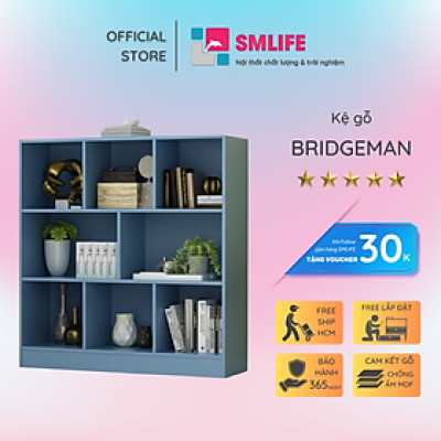 Kệ sách bằng gỗ sang trọng nhẹ nhàng SMLIFE Bridgeman