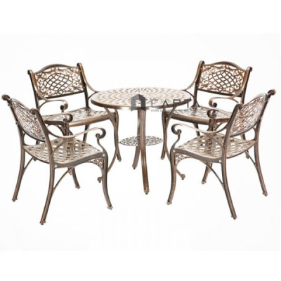 Ghế sân vườn nhôm đúc màu đồng CC2010-A Nội thất Capta Ghế café ban công ngồi ngoài trời nhôm đúc màu đồng có tay tựa Outdoor chair