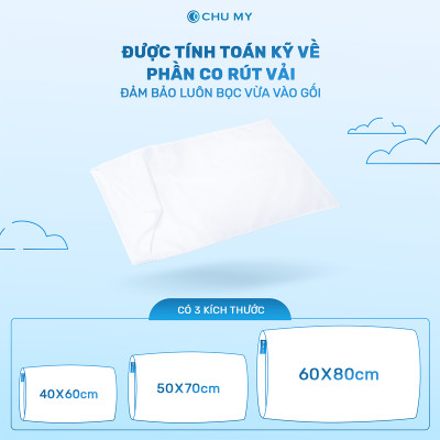 Combo 2 Vỏ gối khách sạn 5 sao màu trắng trơn - Mát mẻ mịn màng - Vỏ gối Cotton Sateen thiên nhiên 100%