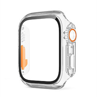 Ốp Case PC Kính Cường Lực Dành Cho Apple Watch Series 4-8/ SE Kiểu Dáng Ultra Curved Glass - Hàng Chính Hãng