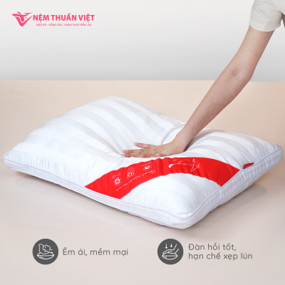 Ruột Gối Nằm Lông Vũ Airy Thuần Việt - Sợi Lông Vũ Nhân Tạo Microfiber Êm Ái Chuẩn Khách Sạn 5 Sao