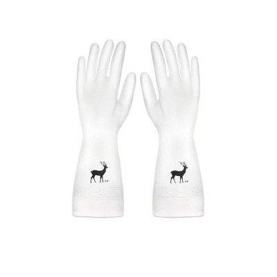 Găng Tay Cao Su Trắng Con Hươu, Rửa Chén Bát, Giặt Giũ, Vệ Sinh Nhà Cửa, Tiện Dụng An Toàn Đôi Tay. TakyHome 5800