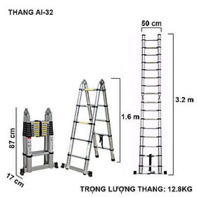 [HOT] Thang nhôm rút chữ A, Hàng chính hãng NIKITA - An toàn, tiện dụng, đa năng 2024