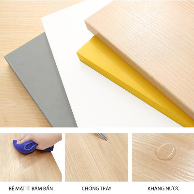 Giường Gỗ Đơn Dài 1.2m Phối Đèn LED và 3 Ngăn Kéo Màu Oak Phối Xám Chì SIB Decor GN16