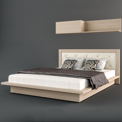 Giường ngủ cao cấp Tundo màu vàng kem 180cm x 200cm