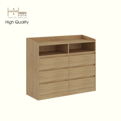 HAPPY FURNITURE , Tủ lưu trữ 6 ngăn kéo - KATE , THK_320 , 120cm x 45cm x 100cm DxRxC