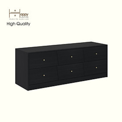 HAPPY FURNITURE , Tủ lưu trữ 6 ngăn kéo - DALEY ,THK_346 , 149cm x 45cm x 55cm DxRxC