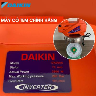 Máy rửa xe mini, Máy xịt rửa cao áp DAIKIN 2800W DK990A - Có áp chống giật + Chống cháy - Chất Lượng Tốt