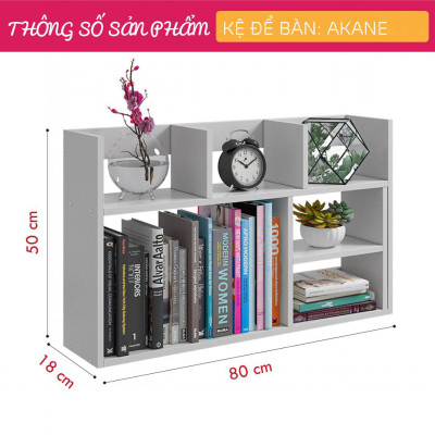 Kệ sách gỗ kệ sách mini trang trí bàn làm việc SMLIFE Akane