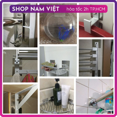 [INOX] Set 2 Miếng Dán Vít Kim Loại Dán Tường Không Cần Khoan