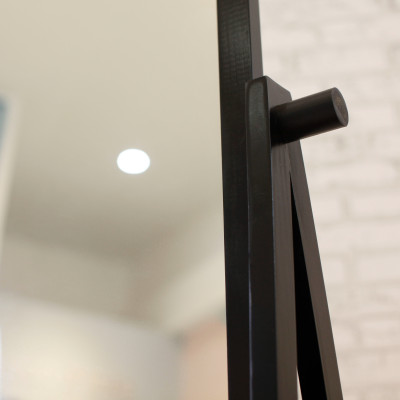 GƯƠNG KỆ ĐỨNG HÀN QUỐC LẮP RÁP MÀU ĐEN - A MIRROR SHELF BLACK