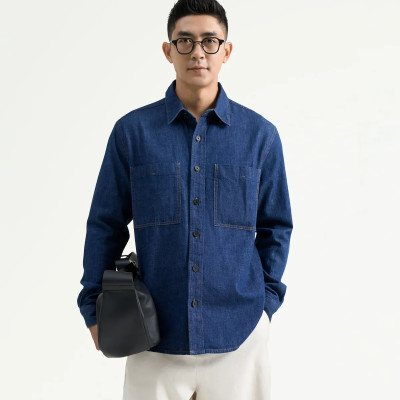 Áo sơ mi jeans nam. Regular - RT 10F24DSH007 | ROUTINE CÀ MAU
