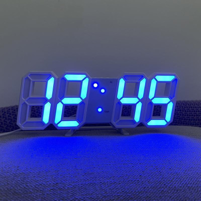 [ Hàng chính hãƞg ]Đồng hồ LED 3D treo tường, để bàn thông minh Smart Clock đồng