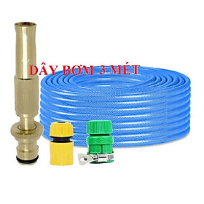 ️ Bộ dây vòi xịt nước rửa xe, tưới cây , tăng áp 3 lần, loại 3m, 5m 206587N cút sập, nối đen, d.vàng