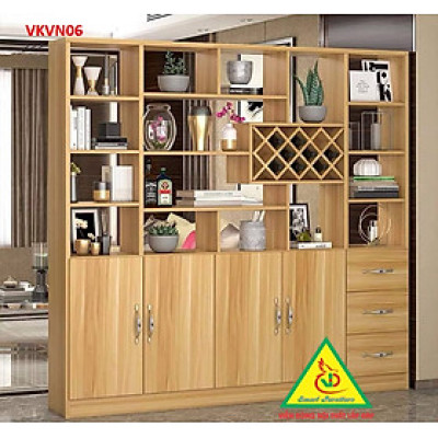 Tủ kệ trang trí kiêm vách ngăn phòng VKVN06 - Nội thất lắp ráp Viendong Adv