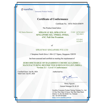 Chai xịt tẩy vết dầu máy may TPR Spot Lifter 833 (Không chất Chlorinated)