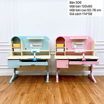 Bàn học sinh thông minh đa năng, nâng hạ tay quay, điều chỉnh góc nghiêng, chống lóa Juno sofa CTS06 ngang 120cm