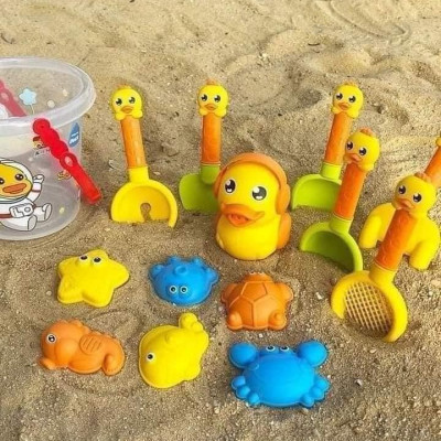 Đồ Chơi Xúc Cát Cho Bé, Bộ Đồ Chơi 14 - 18 Chi Tiết, Chất Liệu Nhựa An Toàn, Đồ Chơi Đi Biển Cho Bé - Hàng Nhập Khẩu