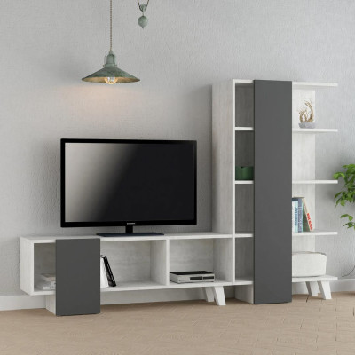 Kệ TV phòng ngủ bằng gỗ kiểu dáng nhỏ gọn SMLIFE Tessa