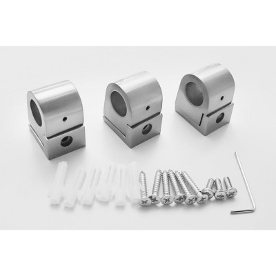 Bộ 3 bas thanh treo đồng mạ chorme cao cấp lỗ phi 16