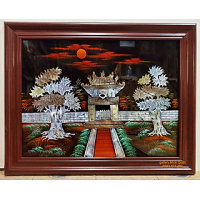 TRANH SƠN MÀI KHẢM TRAI, ỐC- PHONG CẢNH HÀ NỘI
