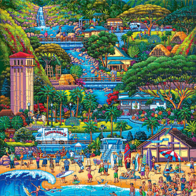 Tranh xếp Hình Tia Sáng- Bãi biển North Shore (Sydney) (247 Mảnh Ghép)