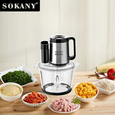 Máy xay đa năng 5in1 SOKANY SK-06011 dung tích 3.5L tích hợp xay, ép, cắt, thái vô cùng tiện lợi - HÀNG CHÍNH HÃNG
