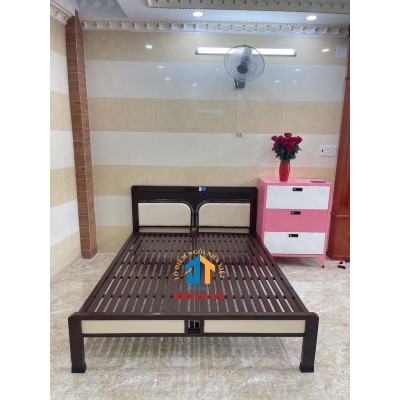 Giường sắt khung hộp ngang 1m4 dài 2m ĐẠI THÀNH