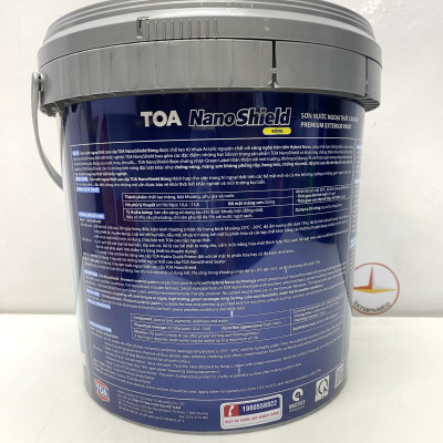 Sơn nước cao cấp Toa Nanoshield ngoại thất màu xanh 7506 _ 5L