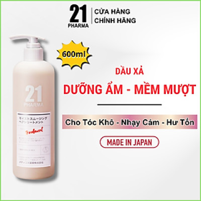 Dầu xả mượt tóc Pharma 21 Nhật Bản dầu xả tóc Dưỡng ẩm mềm mượt Hết xơ rối, chẻ ngọn - Chai 600ml