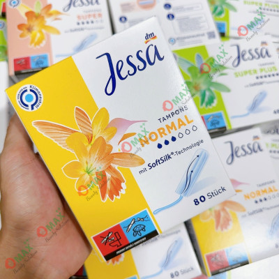 TAMPONS JESSA Đức Dạng Nút - Siêu Thấm Hút - Tiện Lợi - Nhỏ Gọn Dễ Dùng - Hàng Nhập Khẩu - Đủ Các Giọt - Tampon Jessa
