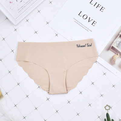 COMBO 5QUẦN LÓT NỮ SU KHÔNG ĐƯỜNG MAY, VIỀN LƯỢN SÓNG IN CHỮ THỜI TRANG