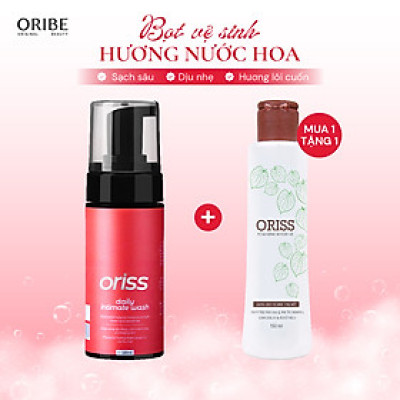 [MUA 1 TẶNG 1] Dung dịch vệ sinh phụ nữ dạng bọt Oriss Daily Intimate Wash hỗ trợ làm sạch dịu nhẹ hương nước hoa 120ml[