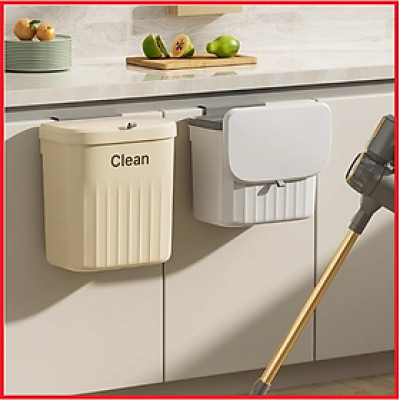 Thùng Rác Treo Tủ Bếp, Treo Nhà Vệ Sinh Nắp Lật 2 Chiều Bằng Nhựa PP Cao cấp - Hàng chính hãng (Màu ngẫu nhiên)