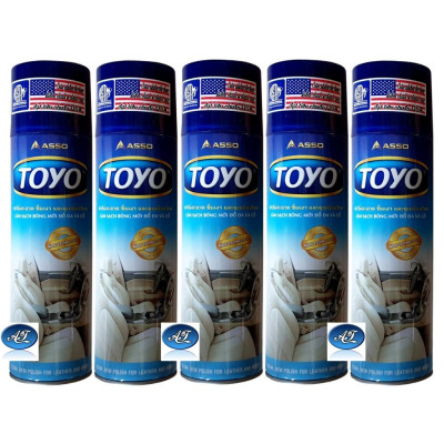 Bình xịt Toyo đánh bóng đồ da, gỗ, nội thât ô tô 